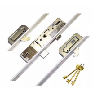 Era Vectis Latch Deadbolt 2 Hooks Split Spindle Flat 44mm White Faceplate Multipoint Door Lock